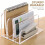 Thickened Acrylic File Organizer 3 Compartment Letter Holder 3