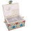 3color Handwerk sewing Tool Organizer with polyesterwooddoublelayerdesign (Green needlework) 5