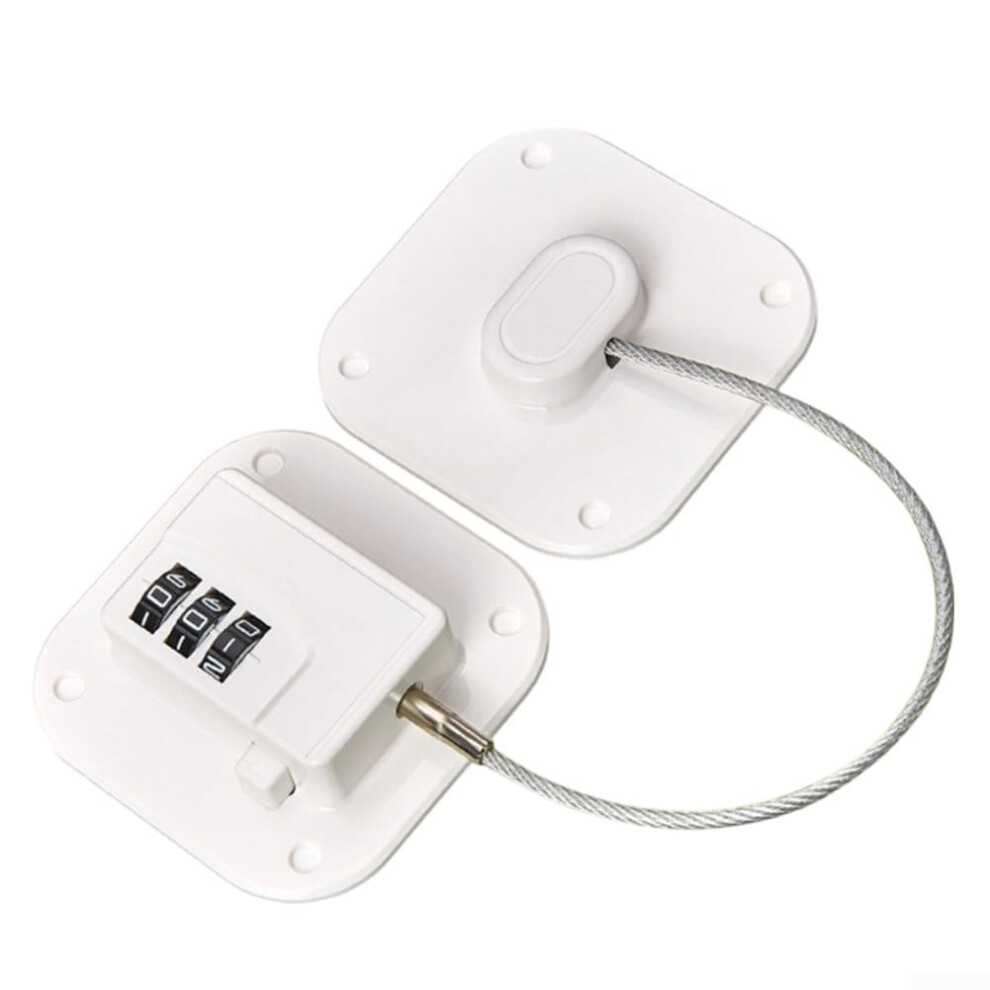 Child Safety Lock For Cabinets No Drilling Safe And Reliable Protection From Accidental Openings (White) White
