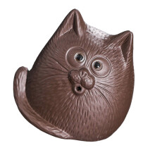Handcarved Cute Cats Shape Incenses Holder for Table Zisha-2