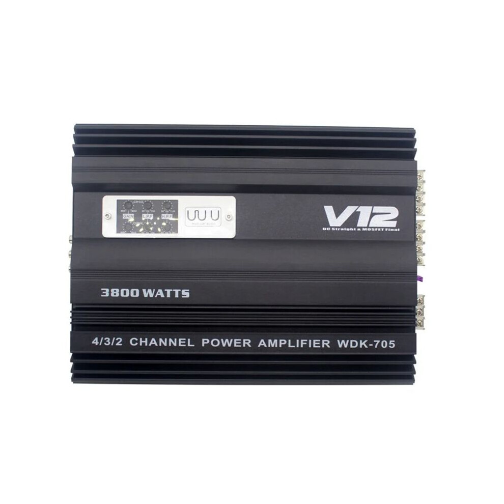 12V 3800W Car Audio Amplifier High Power Dual Bass Output Cart 4 Channel Audio Speaker Subwoofer Amplifier 6133591977353