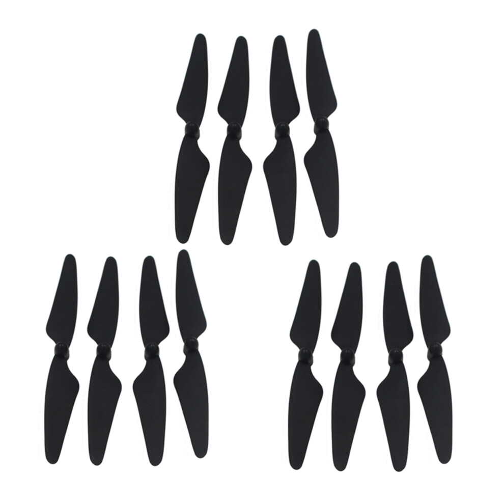 12Pcs For Hubsan H501s X4 Rc Quadcopter Propellers Blades 6Cw/6Ccw, Black 4712345125084