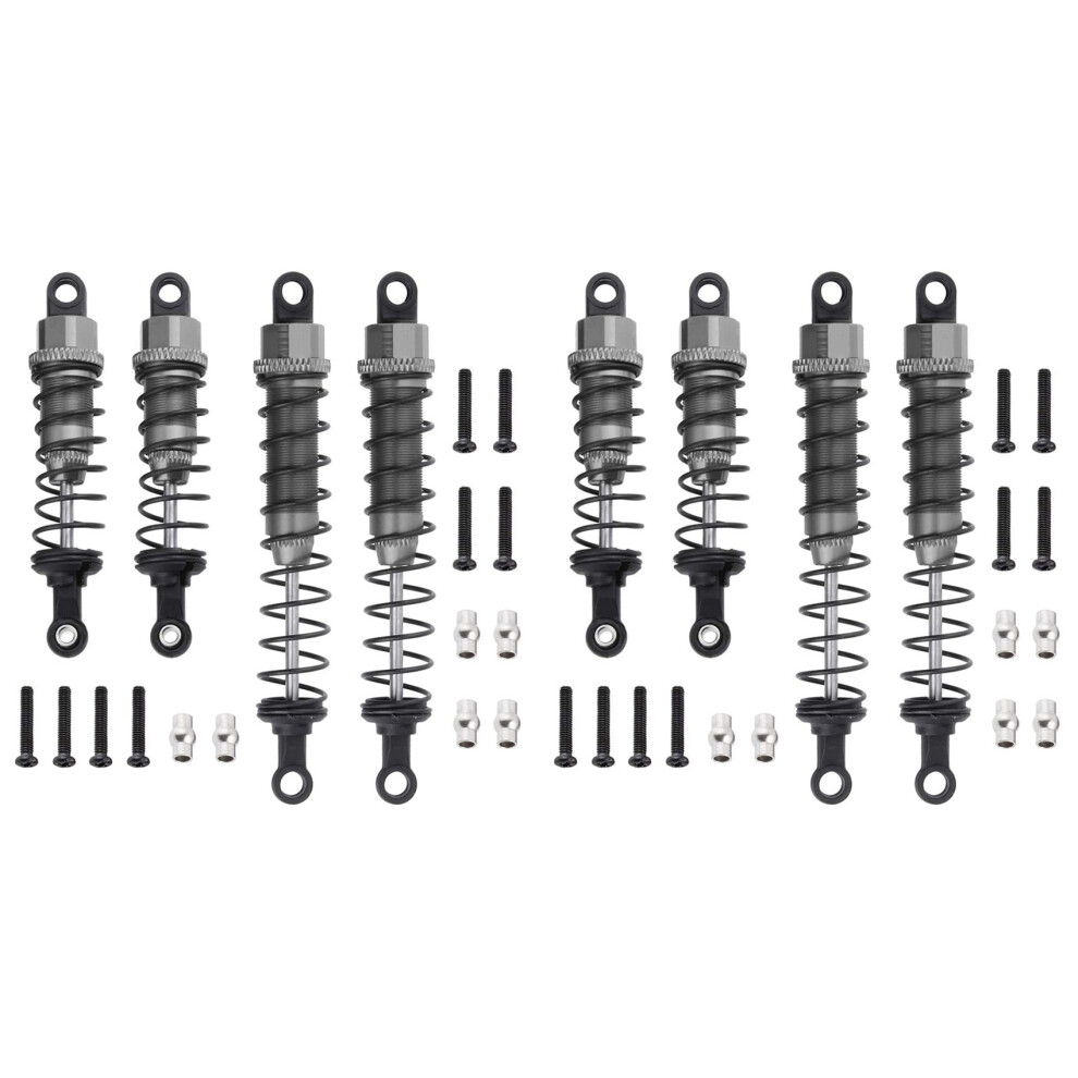 4X Metal Oil Filled Front&Rear Shock Absorber For 1/12 Wltoys 12428 12423 Rc Car Crawler Upgrad Part,Titanium 6131641882954
