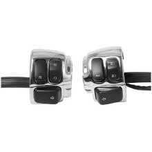 For XL883 Sportster Dyna V-ROD Softail Motorcycle Handlebar Turn Signal Control , 1 Inch 25mm,Silver