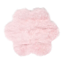 90×90cm Pink Carpet Flower Shape Shaggy Rug For Bedside