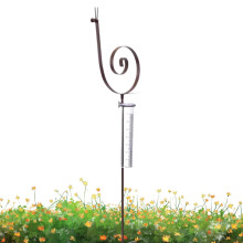 Decorative rain gauge, Snailshaped, Stainless steel, Garden, Courtyard