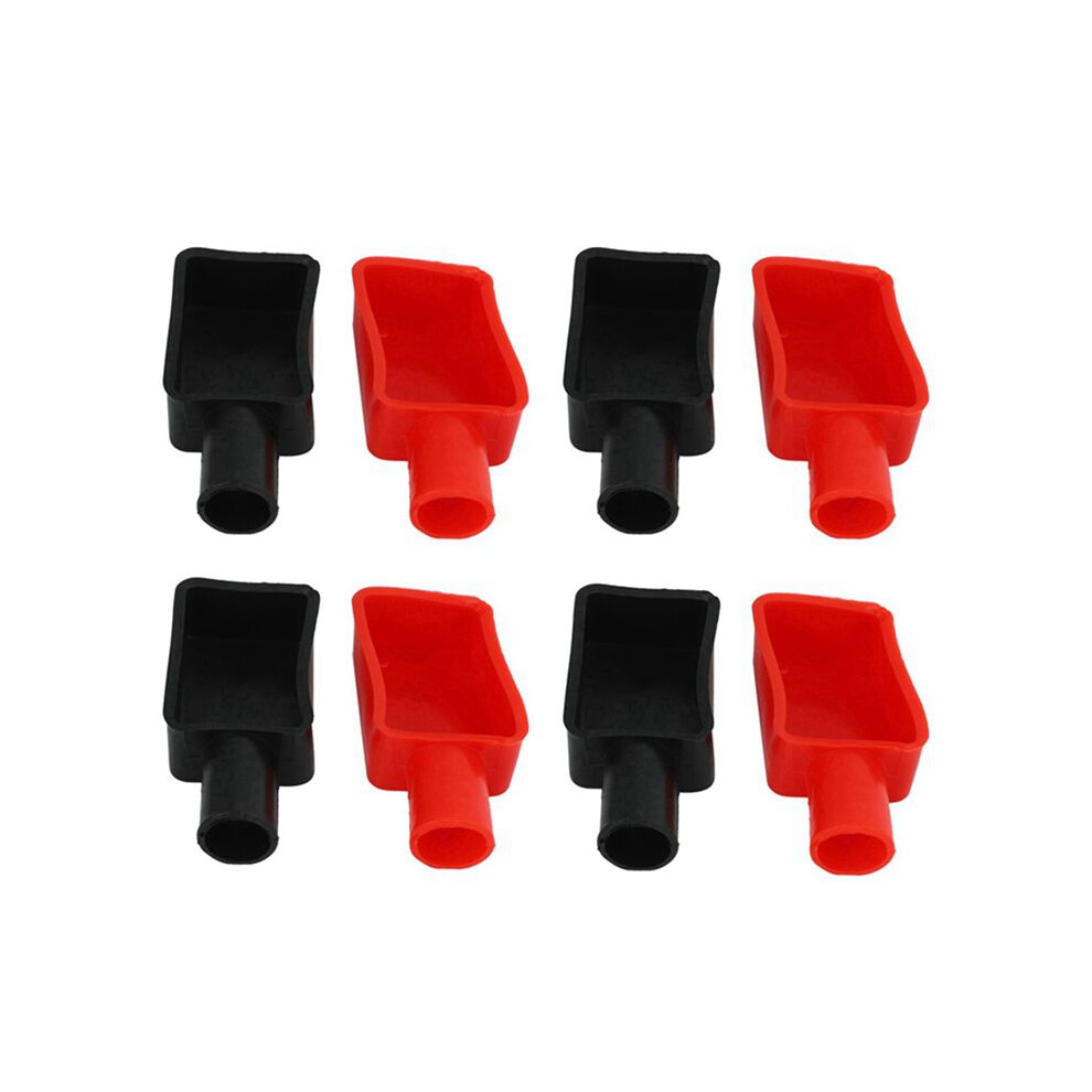 8 Pcs Car Battery Positive And Negative Protective Covers, Rubber Sleeves, Battery Terminal Protection Sleeves 6132295096551
