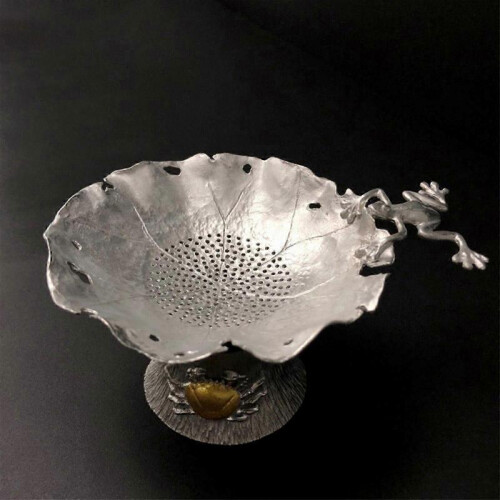 (Lotus Tea Leaker)Leaf Frog-Shape Tea Strainer Reusable Tin Tea Strainer Sifter Loose Leaf Tea Infuser for Home Office Interval Diffuser 2