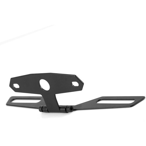 Motorcycle Universal License Plate Bracket Taillight Compatible Fixed Folding Plate Frame Holder Light Mount 1