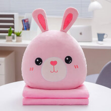 1 set travel blanket and pillow set for airplane with cute animal soft compact design