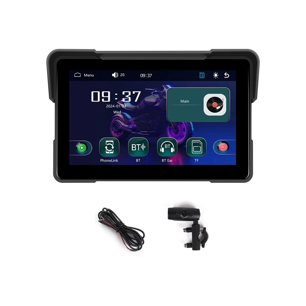 7Inch Motorcycle Dvr Navigation Screen Wireless Carplay For Android Auto Bluetooth Portable Monitor Multimedia Player 4712842530657