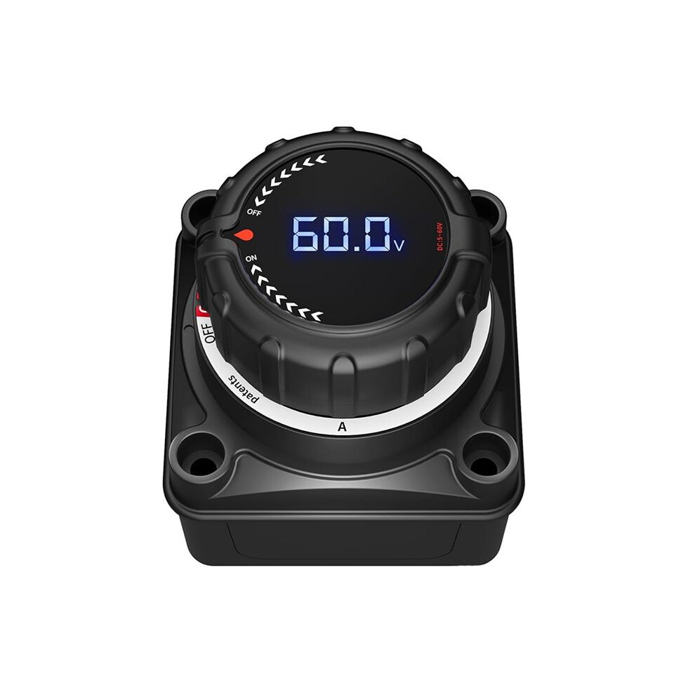 Upgrade Battery Disconnect Switch With Voltmeter, Master Isolator Cut/Shut Off Switch Dc5-60V For Marine Boat Car Truck 4711011382691