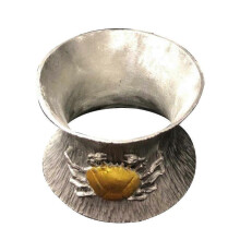 (Tin Crab Base)Leaf Frog-Shape Tea Strainer Reusable Tin Tea Strainer Sifter Loose Leaf Tea Infuser for Home Office Interval Diffuser
