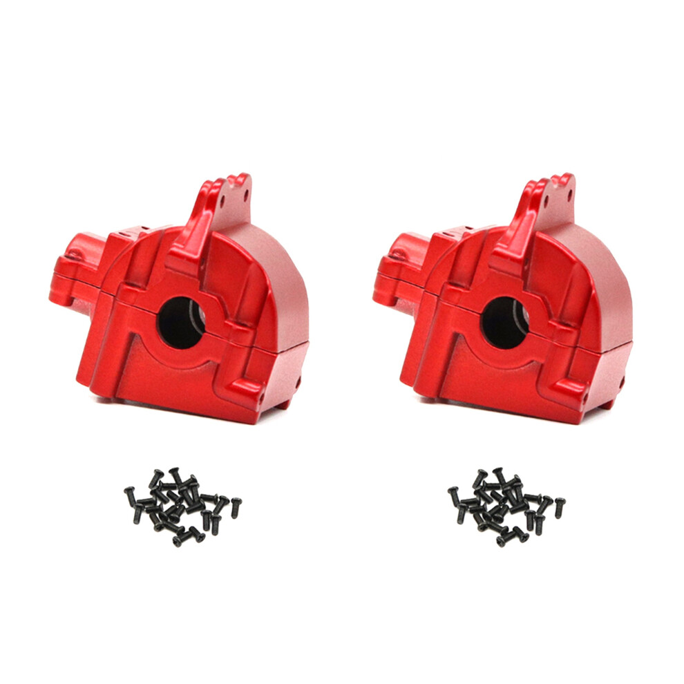 2X Metal Wave Box Gear Box Shell Cover Differential Housing 144001-1254 For Wltoys 144001 1/14 Rc Car Parts, Red 6133283679695