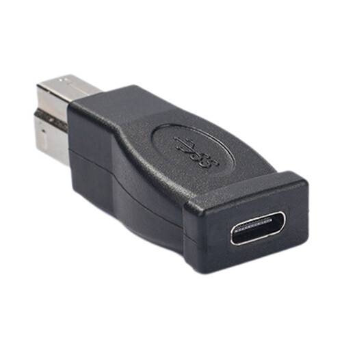 Type C Female to USB B Male Adapter for Efficient Data-black