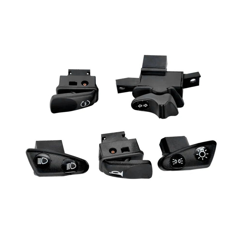 Motorcycle Switch Button For Vespa Horn Turn Signal High Low Beam Headlight Switches Black 4711392237184