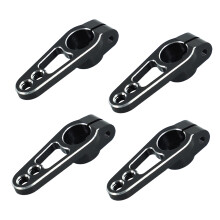 4PCS Aluminum Alloy 25T 31mm Steering Servo Arm Horn for RC Car Crawler Parts,Black