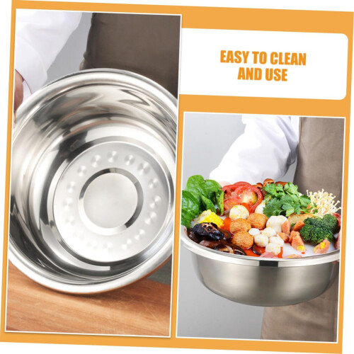 Stainless Steel Deep Mixing Bowl for Kitchen Dough Making Large Size 2