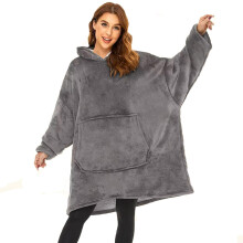 Oversized Sherpa Snuggie Blanket Hoodie for Women