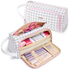 Astuccio portatile con maniglia, astuccio di grande capacità per bambini, ragazzi, ragazze, adolescenti, donne, amici, insegnanti (tessuto in