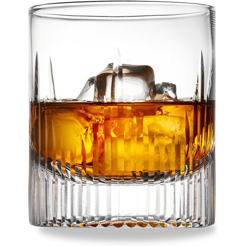 1 pair crystal cut whiskey glasses for bourbon 10.8OZ 1