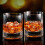 1 pair crystal cut whiskey glasses for bourbon 10.8OZ 4