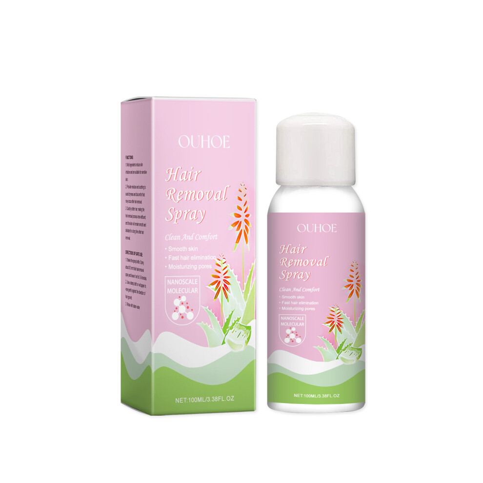 (100ml) OUHOE Mild Hair Removal Mousse Spray Leg Hair Armpit Hair Whole Body Skin Cleansing Mousse Skin Spray