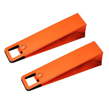 Set of 2 Leather Wine Bottle Holder Secure Champagne-orange