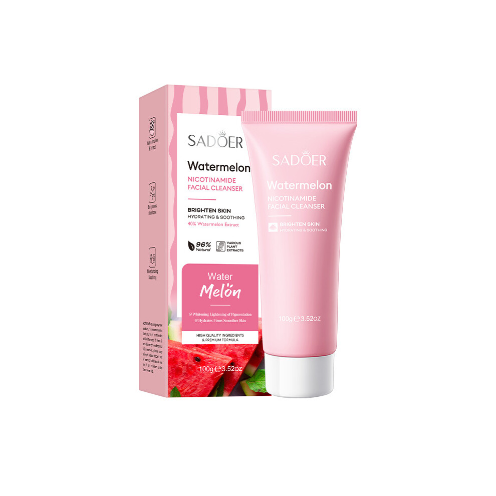 (100g) Watermelon Facial Cleanser SADOER Deep Cleansing Facial Cleanser