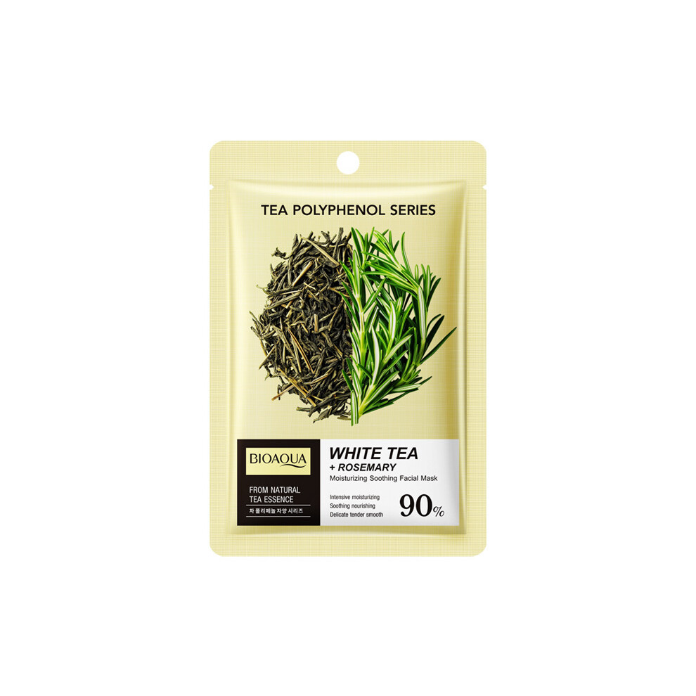 White ( Tea Rosemary 25Ml) Skin Rejuvenation Mask Bioaoua Hydrating And Moisturizing Mask Patch
