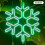 (Green) 40cm Large Snowflake String Light Outdoor Snowflake Led Hanging Lamp Backyard XiXi 1