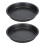 2 Pcs Carbon Steel Non Stick Deep Thickened Pizza Pan for Kitchen Bakery 9 in 1