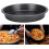2 Pcs Carbon Steel Non Stick Deep Thickened Pizza Pan for Kitchen Bakery 9 in 5