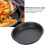 2 Pcs Carbon Steel Non Stick Deep Thickened Pizza Pan for Kitchen Bakery 9 in 2