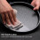 2 Pcs Carbon Steel Non Stick Deep Thickened Pizza Pan for Kitchen Bakery 9 in 3