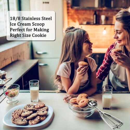 Large Cookie Scoop for Baking and Cupcake 5.3 Tablespoon Size 1