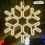 (Yellow) 40cm Large Snowflake String Light Outdoor Snowflake Led Hanging Lamp Backyard XiXi 1