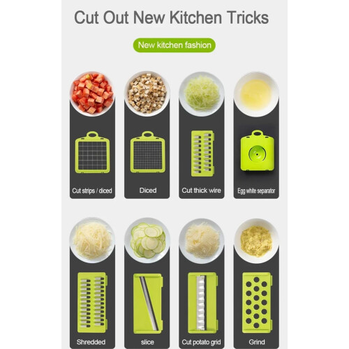 Multifunctional Vegetable Chopper Mandoline Slicer Dicer Cutter & Dicing Machine 2