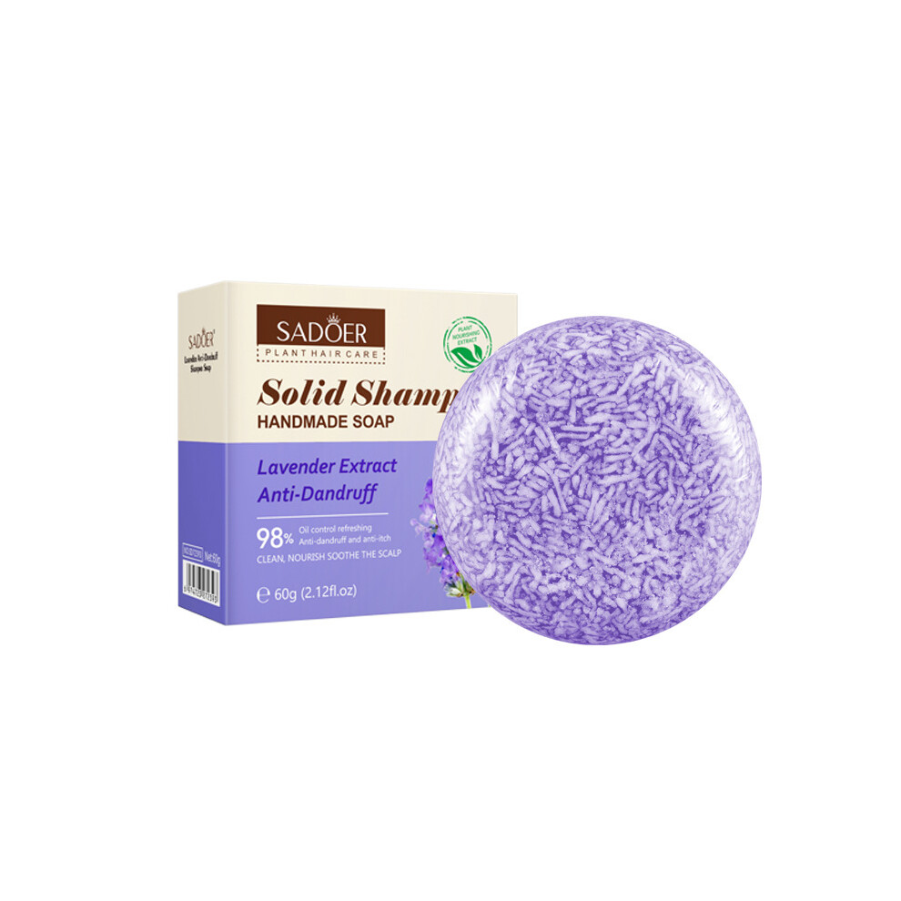 Lavender (60G, ) Shampoo Soap 60G Sadoer Strengthens Hair Roots Deep Cleansing Hair Soap