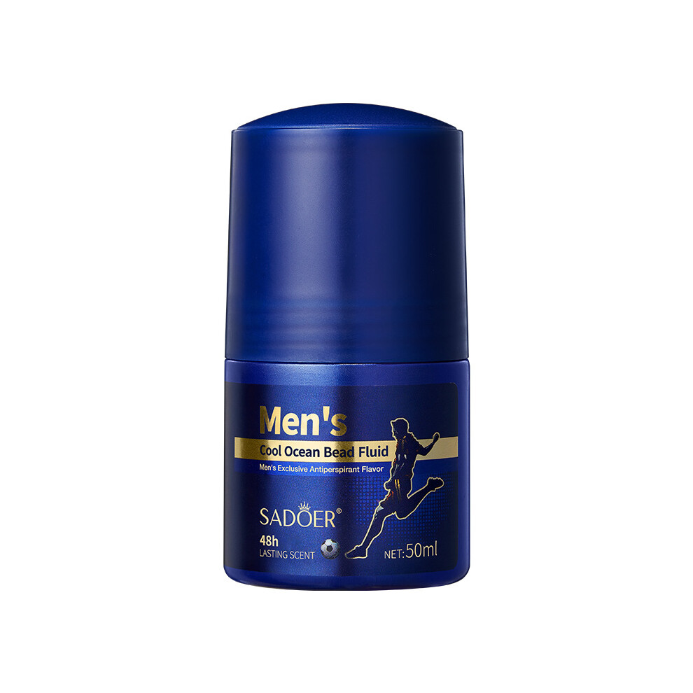 (Refreshing Ocean 50ml) Men's Antiperspirant SADOER Antiperspirant Dry Portable Fragrance Roll-on Deodorant