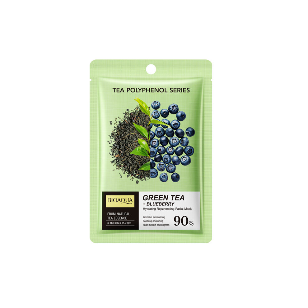 Green ( Tea Blueberry 25Ml) Skin Rejuvenation Mask Bioaoua Hydrating And Moisturizing Mask Patch