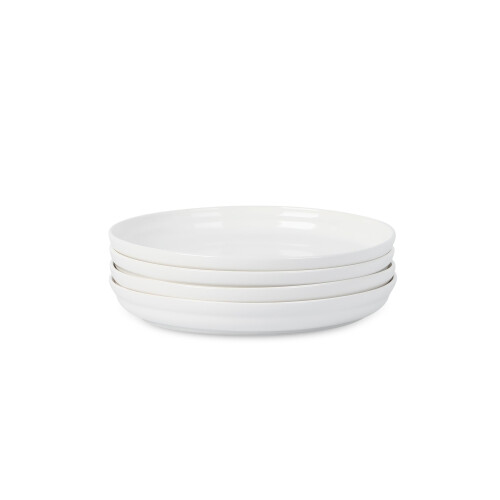 4 Piece Porcelain White Dinner Plate Set