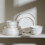 4 Piece Porcelain White Dinner Plate Set 4