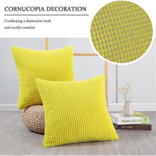 TCGG-Lot de 1 Housses de Coussin Decoration Chambre Doux Carr en Velours Couleur Unie Housses de canap avec Les Ballons Moderne pour Salon, 80x80, Cre