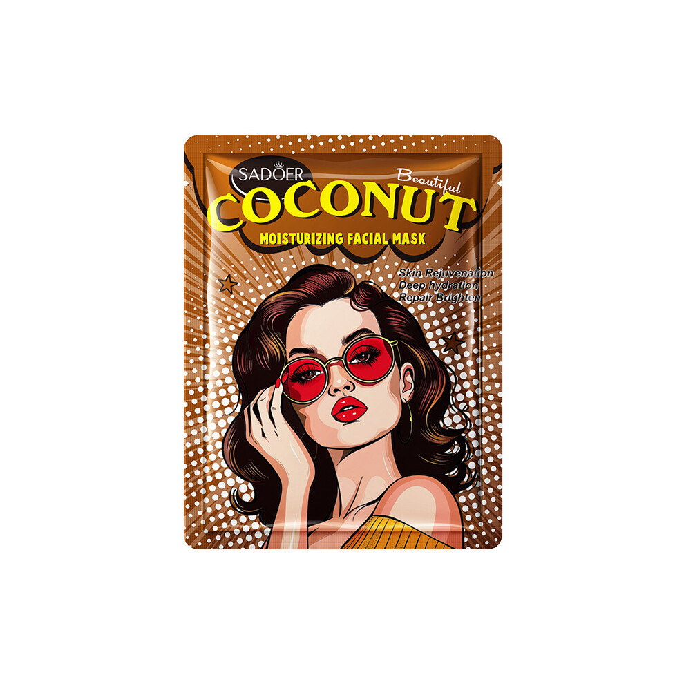 (Coconut) Facial Mask SADOER Moisturizing and Hydrating Facial Mask Sheet Pack