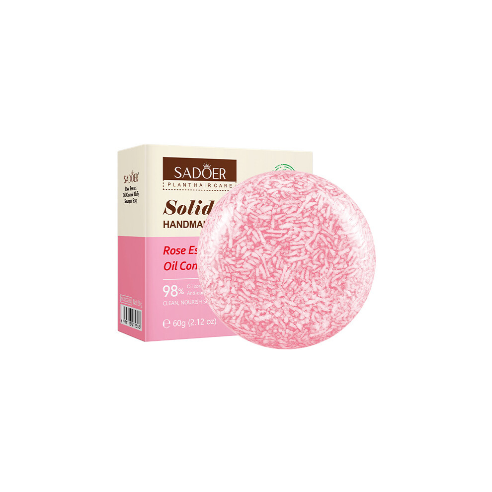 (60g, Rose) Shampoo Soap 60g SADOER Strengthens Hair Roots Deep Cleansing Hair Soap