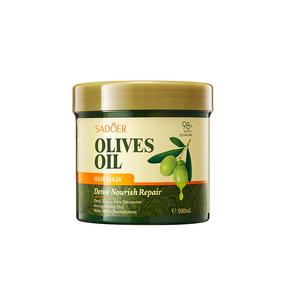 ((Bottled) Hair Mask 500ml) Olive Oil Care Series SADOER Frizzy Improvement Portable Conditioner