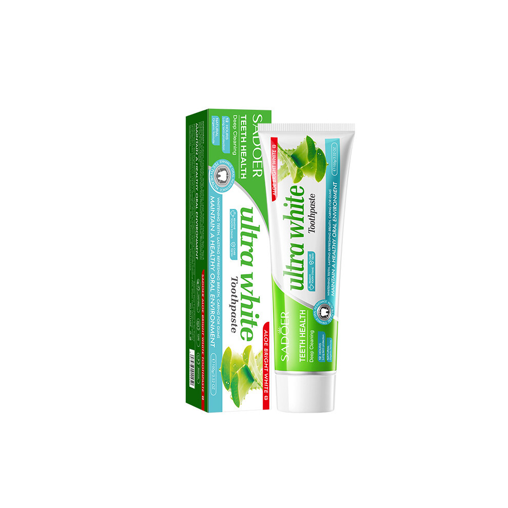(Aloe) SADOER Brightening Stain Remover Toothpaste Oral Teeth Gum Protecting Plant Toothpaste