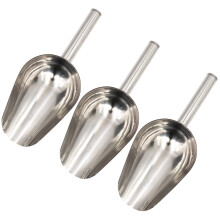 3 Pieces Stainless Steel Ice Scoop for Kitchen Bar 10 Inch