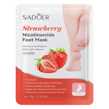 (Strawberries, Foot mask 35g/pair) Fruit Hand Mask and Foot Mask SADOER Avocado Strawberry Hydrating and Moisturizing